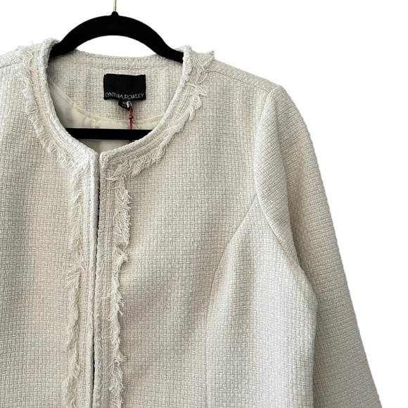 Cynthia Rowley Fringe Tweed Blazer - Picture 1 of 8